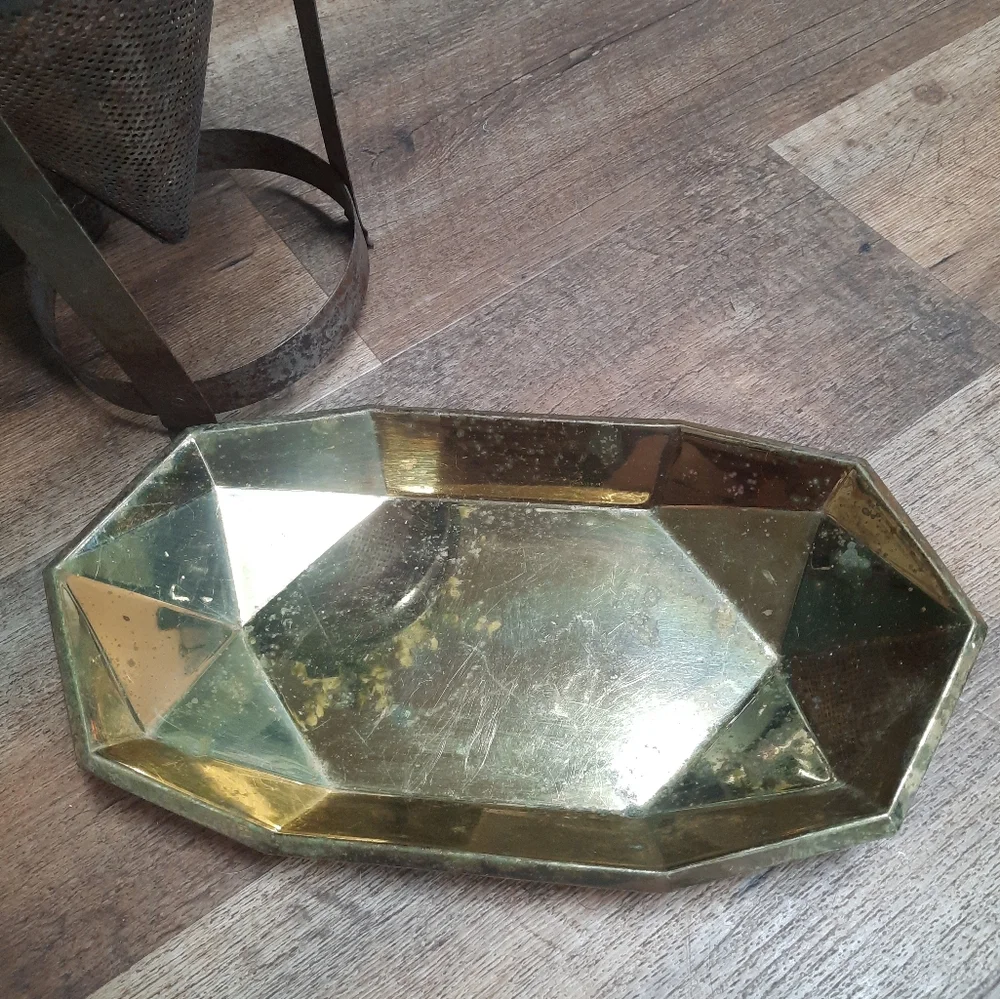 Vintage Copper Craft American Made Braasware Tray